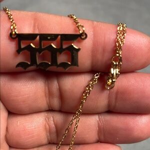 555 Angel Number Gold Necklace
